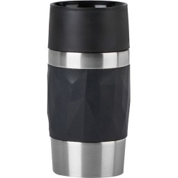 Emsa Travel Ποτήρι Θερμός Ανοξείδωτο 300ml Μαύρο N2160100