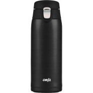 Emsa Handled Tumbler Θερμός 400ml Black με Καλαμάκι και Λαβή