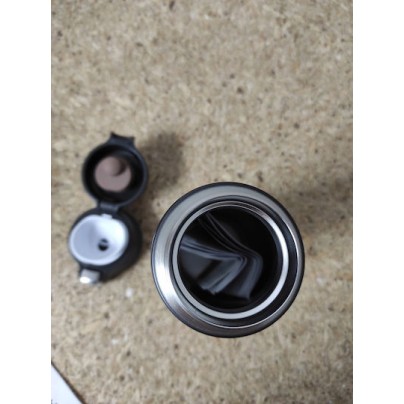 Emsa Handled Tumbler Θερμός 400ml Black με Καλαμάκι και Λαβή