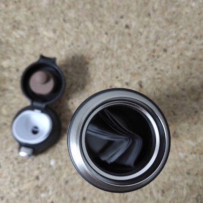 Emsa Handled Tumbler Θερμός 400ml Black με Καλαμάκι και Λαβή