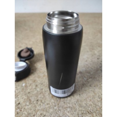 Emsa Handled Tumbler Θερμός 400ml Black με Καλαμάκι και Λαβή