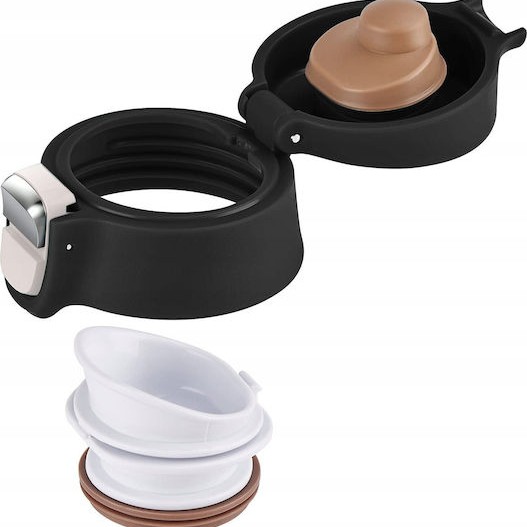 Emsa Handled Tumbler Θερμός 400ml Black με Καλαμάκι και Λαβή