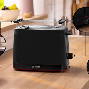 Bosch MyMoment Φρυγανιέρα 2 Θέσεων 950W Μαύρη