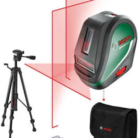 Bosch UniversalLevel 3 Set Αυτορυθμιζόμενο Γραμμικό Αλφάδι Laser Κόκκινης Δέσμης 1.5V με Εύρος Εργασίας 10m