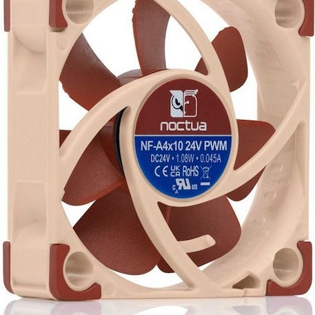 Noctua NF-A4X10 Case Fan 40mm με Σύνδεση 4-Pin PWM Καφέ