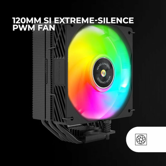 Mars Gaming MCPUX5ARGB Ψύκτρα Επεξεργαστή για Socket AM4/AM5/1200/115x/1700
