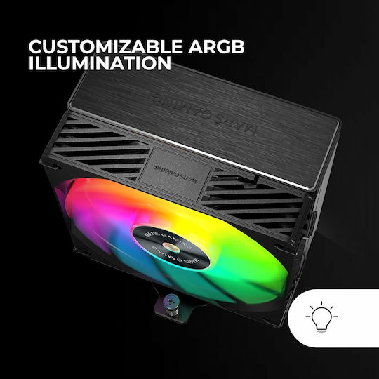 Mars Gaming MCPUX5ARGB Ψύκτρα Επεξεργαστή για Socket AM4/AM5/1200/115x/1700