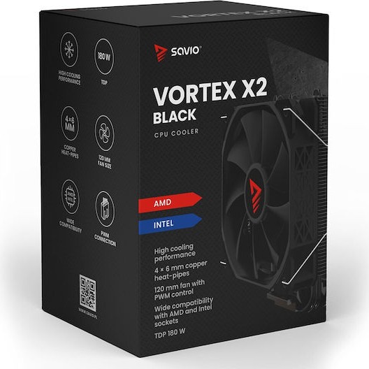 Savio VORTEX X2 Ψύκτρα Επεξεργαστή για Socket AM4/AM5/1200/115x/1700