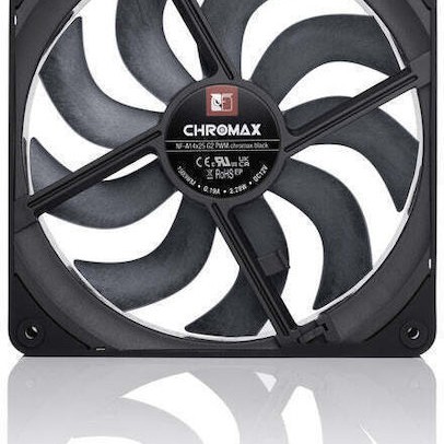 Noctua NF-A14x25 G2 PWM Case Fan 140mm με Χωρίς Led Φωτισμό και Σύνδεση 4-Pin chromax.Black