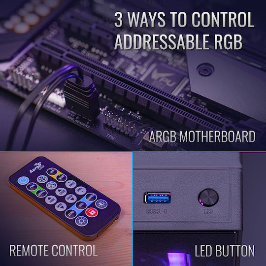 Aerocool Mirage 12 ARGB Pro Case Fan 120mm με Σύνδεση 6-Pin 3τμχ