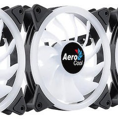 Aerocool Duo 12 Pro RGB Case Fan 120mm με Σύνδεση 6-Pin 3τμχ