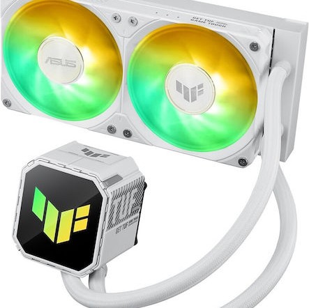 Asus TUF Gaming LC III 240 Υδρόψυξη Επεξεργαστή Διπλού Ανεμιστήρα 120mm για Socket AM4/AM5/1700/1200 με ARGB Φωτισμό Λευκή