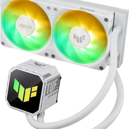 Asus TUF Gaming LC III 240 Υδρόψυξη Επεξεργαστή Διπλού Ανεμιστήρα 120mm για Socket AM4/AM5/1700/1200 με ARGB Φωτισμό Λευκή
