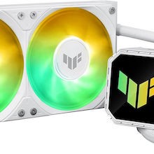 Asus TUF Gaming LC III 240 Υδρόψυξη Επεξεργαστή Διπλού Ανεμιστήρα 120mm για Socket AM4/AM5/1700/1200 με ARGB Φωτισμό Λευκή