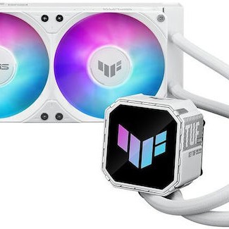 Asus TUF Gaming LC III 240 Υδρόψυξη Επεξεργαστή Διπλού Ανεμιστήρα 120mm για Socket AM4/AM5/1700/1200 με ARGB Φωτισμό Λευκή