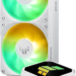 Asus TUF Gaming LC III 240 Υδρόψυξη Επεξεργαστή Διπλού Ανεμιστήρα 120mm για Socket AM4/AM5/1700/1200 με ARGB Φωτισμό Λευκή