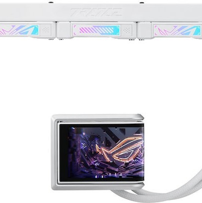 Asus ROG Ryuo IV 360 ARGB Υδρόψυξη Επεξεργαστή Τριπλού Ανεμιστήρα 120mm για Socket AM4/AM5/1700/1200/115x Λευκή