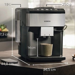 Siemens Eq.500 Αυτόματη Μηχανή Espresso 1500W Πίεσης 15bar για Cappuccino με Μύλο και Wi-Fi Μαύρη