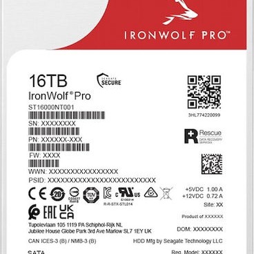 Seagate IronWolf Pro 16TB HDD Σκληρός Δίσκος 3.5
