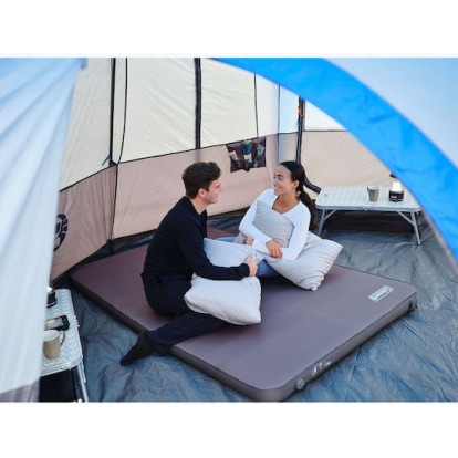 Coleman Αυτοφούσκωτο Ημίδιπλο Υπόστρωμα Camping 200x128cm Πάχους 7.5cm Γκρι