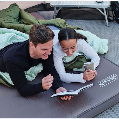 Coleman Αυτοφούσκωτο Ημίδιπλο Υπόστρωμα Camping 200x128cm Πάχους 7.5cm Γκρι