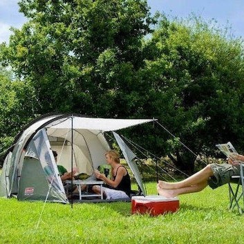 Coleman Coastline 3 Plus Σκηνή Camping Τούνελ Πράσινη με Διπλό Πανί 4 Εποχών για 3 Άτομα 440x200x150εκ.