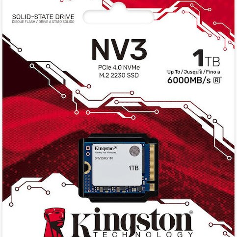 Kingston NV3 SSD 1TB M.2 NVMe PCI Express 4.0 SNV3SM3/1T0