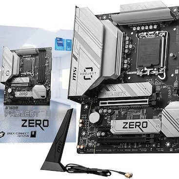 MSI B760M Project Zero Wi-Fi Motherboard Micro ATX με Intel 1700 Socket 7E14-001R