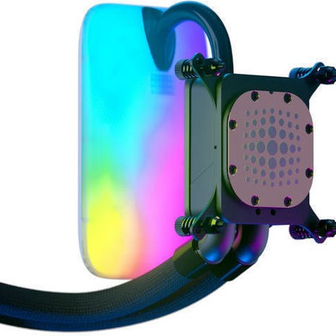 HYTE Thicc Q60 Υδρόψυξη Επεξεργαστή Διπλού Ανεμιστήρα 120mm για Socket AM4/AM5/1700/1200/115x με RGB Φωτισμό