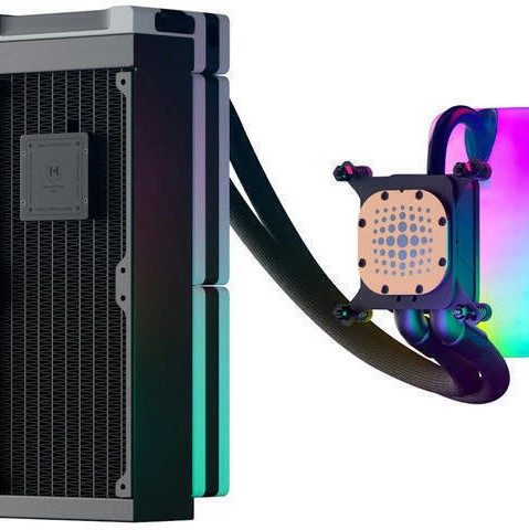 HYTE Thicc Q60 Υδρόψυξη Επεξεργαστή Διπλού Ανεμιστήρα 120mm για Socket AM4/AM5/1700/1200/115x με RGB Φωτισμό