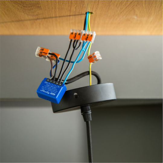 Shelly 1 Mini Gen 3 Smart Ενδιάμεσος Διακόπτης Wi-Fi σε Μπλε Χρώμα