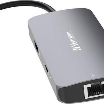 Verbatim USB-C Pro CMH-05 USB-C Docking Station με HDMI 4K PD Ethernet Γκρι