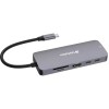 Verbatim CMH-9 USB-C Docking Station με HDMI 4K PD Ethernet Γκρι