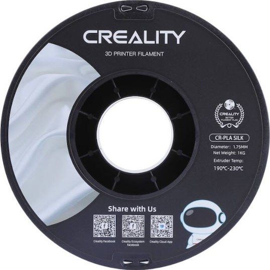 Creality3D CR PLA 3D Printer Filament 1.75mm Silk White 1kg (Spool)