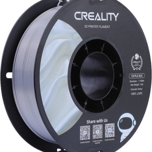Creality3D PLA 3D Printer Filament 1.75mm Ασημί 1kg (Spool)