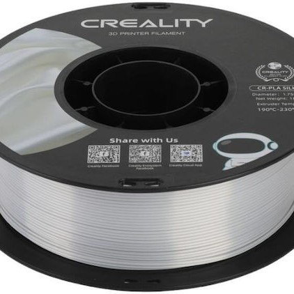 Creality3D PLA 3D Printer Filament 1.75mm Ασημί 1kg (Spool)