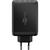 Goobay Φορτιστής Χωρίς Καλώδιο GaN με Θύρα USB-A και 3 Θύρες USB-C 100W Power Delivery / Quick Charge 3.0 Μαύρος (65555)
