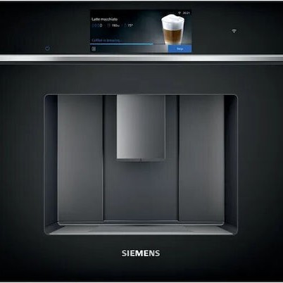 Siemens Iq700 Αυτόματη Μηχανή Espresso Εντοιχιζόμενη 1500W με Μύλο Άλεσης Μαύρη