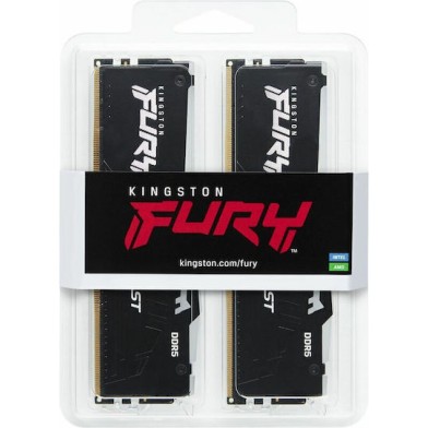 Kingston Fury Beast RGB DDR5 16GB RAM με 2x8GB Modules και Ταχύτητα 5200 για Desktop