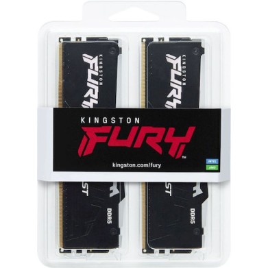 Kingston Fury Beast RGB DDR5 32GB RAM με 2x16GB Modules και Ταχύτητα 5200 για Desktop