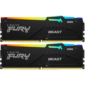Kingston Fury Beast RGB DDR5 32GB RAM με 2x16GB Modules και Ταχύτητα 5200 για Desktop