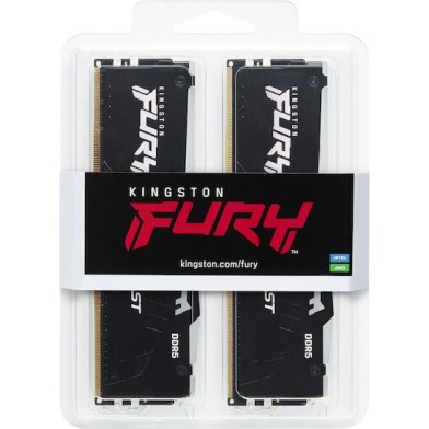 Kingston Fury Beast RGB DDR5 32GB RAM με 2x16GB Modules και Ταχύτητα 5600 για Desktop