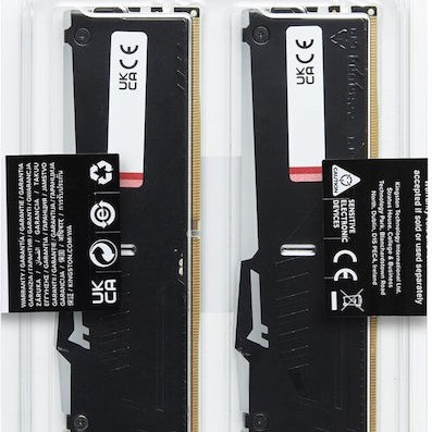 Kingston Fury Beast RGB DDR5 32GB RAM με 2x16GB Modules και Ταχύτητα 5600 για Desktop