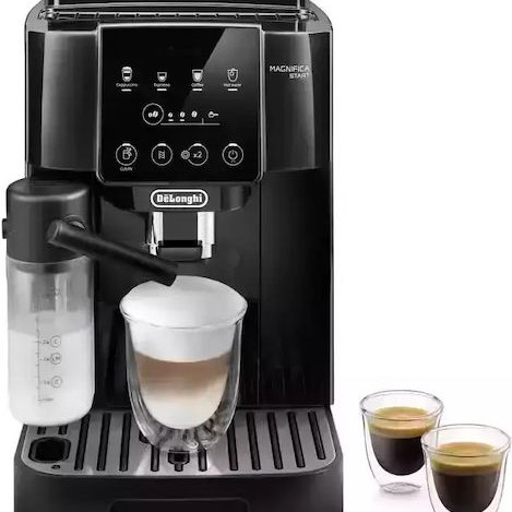 De'Longhi Magnifica Start Αυτόματη Μηχανή Espresso 1450W Πίεσης 15bar για Cappuccino με Μύλο Άλεσης Μαύρη