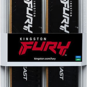 Kingston Fury Beast DDR5 32GB RAM με 2x16GB Modules και Ταχύτητα 6400 για Desktop