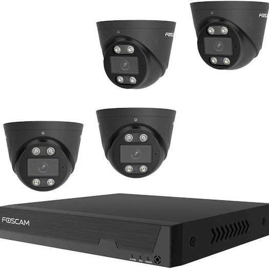 Foscam Σύστημα Παρακολούθησης FNA108E-T4-2T 4 Καμερών IP 8MP με Καταγραφικό NVR & Σκληρό Δίσκο 2TB