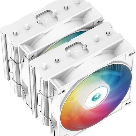 Deepcool AG620 WH ARGB Ψύκτρα Επεξεργαστή Διπλού Ανεμιστήρα για Socket AM4/AM5/1200/115x/1700 Λευκή