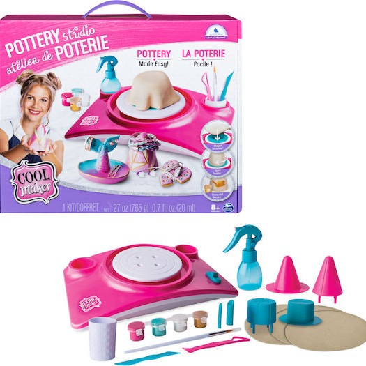 Spin Master Pottery Cool Studio Παιδικός Πηλός Σετ Φούξια