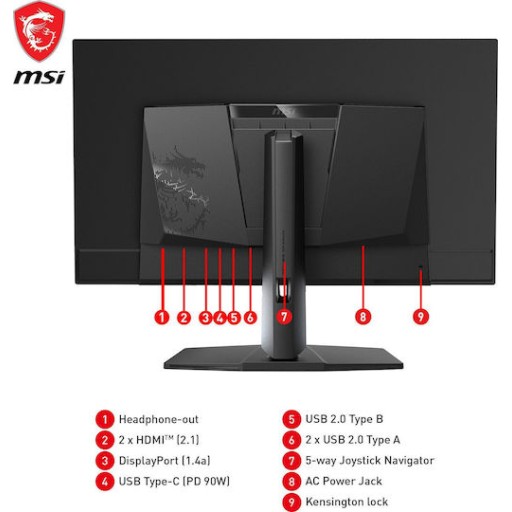 MSI MPG 321URXDE QD-OLED HDR Monitor 31.5