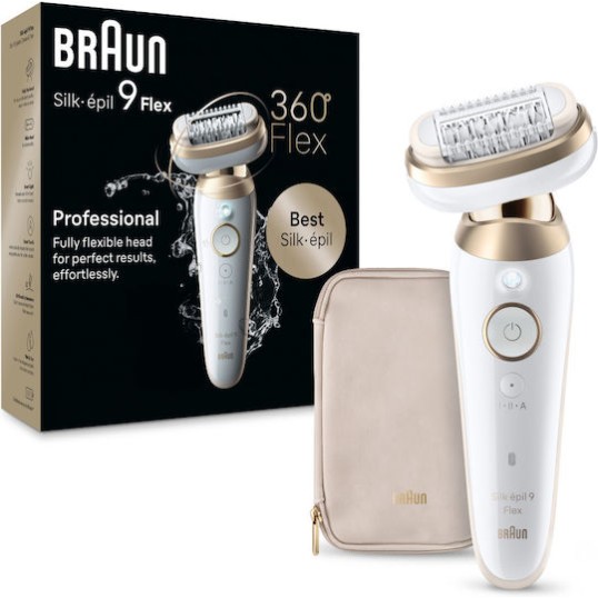 Braun Silk Epil 9 Flex Αποτριχωτική Μηχανή Epilator για Πρόσωπο & Σώμα SES9-011/3D